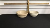 2-White Stoneware Bowls