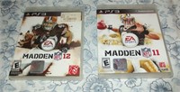 PS3 Madden 11 & Madden 12 Games Untested