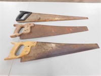 3 Antique Hand Saws