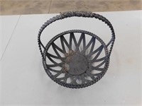 Decorative Metal Centerpiece Basket - 10" Dia