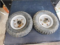 2 Wheel Barrow Tires - 4.00-6 (13 x 4)