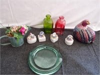 Trinket Boxes,Thick Green Glass Dish