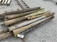 Wood Fence Posts (Qty:  17 - Sold Together)