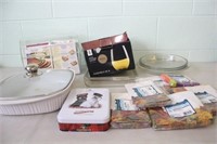 Assorted Baking Lot including Dishes & Serviettes