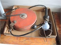 CORD REEL W/50' OF CORD W/LIGHT MISSING CORD