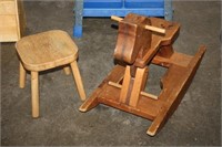 Rocking Horse & Small Bench