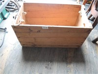 WOODEN BOX WITH ROPE HANDLES