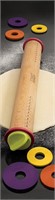 Adjustable Rolling Pin with Removable Rings, 13.6"