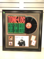 Custom made Frame of autographed Tone Loc picture