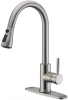 High Arc Brushed Nickel Pull out Kitchen Faucet