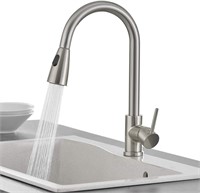 High Arc Brushed Nickel Pull out Kitchen Faucet