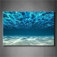 Blue Ocean Bottom View Canvas Print