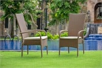 Set of 2 Balcony Dining Arm Chairs