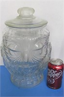 Libbey 1970s Large Glass Owl Jar