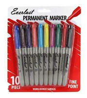 10 Packs of 10 Fine Point Colored Markers