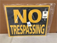 Lot of 6 ''No Trespassing Signs''