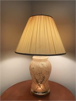 Beautiful Large Fancy Hand Painted Lamp w/Shade