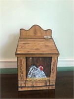 Lift-top Folk Art Wooden Box