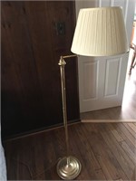 Brass Gooseneck Floor Lamp with Shade