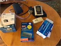Lot with Blood Pressure Monitor, Stethoscope,