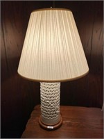 Large Pierced Ceramic Table Lamp