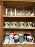 Lrg Lot Incl. Fruit Decorated Mugs, Glassware,