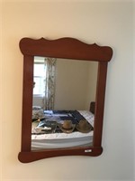 Scalloped Wooden Mirror