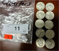 10 1963 D quarters