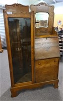 Antique oak side by side secretary, 39w x 70t