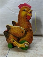 Vintage 'Cackling Hen' Fisher-Price Pull Toy