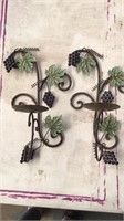 2 grape candle holders. Wall decor