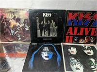 Lot of 6 Vintage / Classic Kiss Albums
