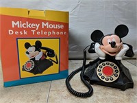 Mickey Mouse Desk telephone Telemania w/Orig Box