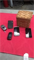 Basket 5 old cell phones