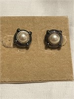 Sterling Silver & Pearl Earrings