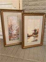 Framed Landscape Watercolors