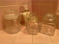 Glass Vanity Bath Jars