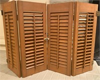 Pair Colonial Style Wood Blinds