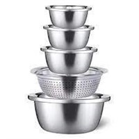 Alps Stainless Steel Mixing Bowl Set-6 Piece Set