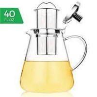 Tealyra Juno Glass Teapot w Steel Infuser