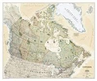 National Geographic Canada Map Poster