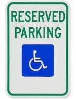 Accessibility Reserved Parking Signs-2 Pieces