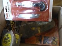 Utility knife - glue gun - tape measure