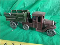 #9 CAST IRON SPEED STAKE BED TRUCK TOY