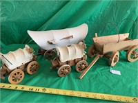 GROUP OF 4 SMALL WOOD WAGONS / PRARIE WAGONS