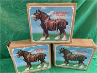 (3) NEW IN BOX CLYDESDALE #3168 PLASTIC HORSE