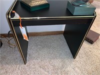 UNUSUAL BLACK END TABLE