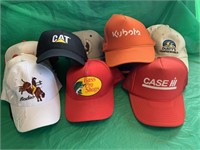(12) EARLY TRUCKER HATS / KUBOTA / CASE IH