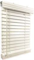 2” Cordless Faux Wood Blinds 22.125” x 36” White