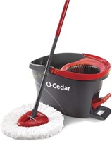 O Cedar EasyWring Spin Mop & Bucket Grey & Red